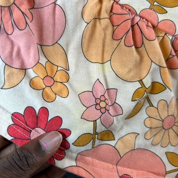The Children's Place Peach and Orange Floral Tiered Dress - Picture 4 of 6